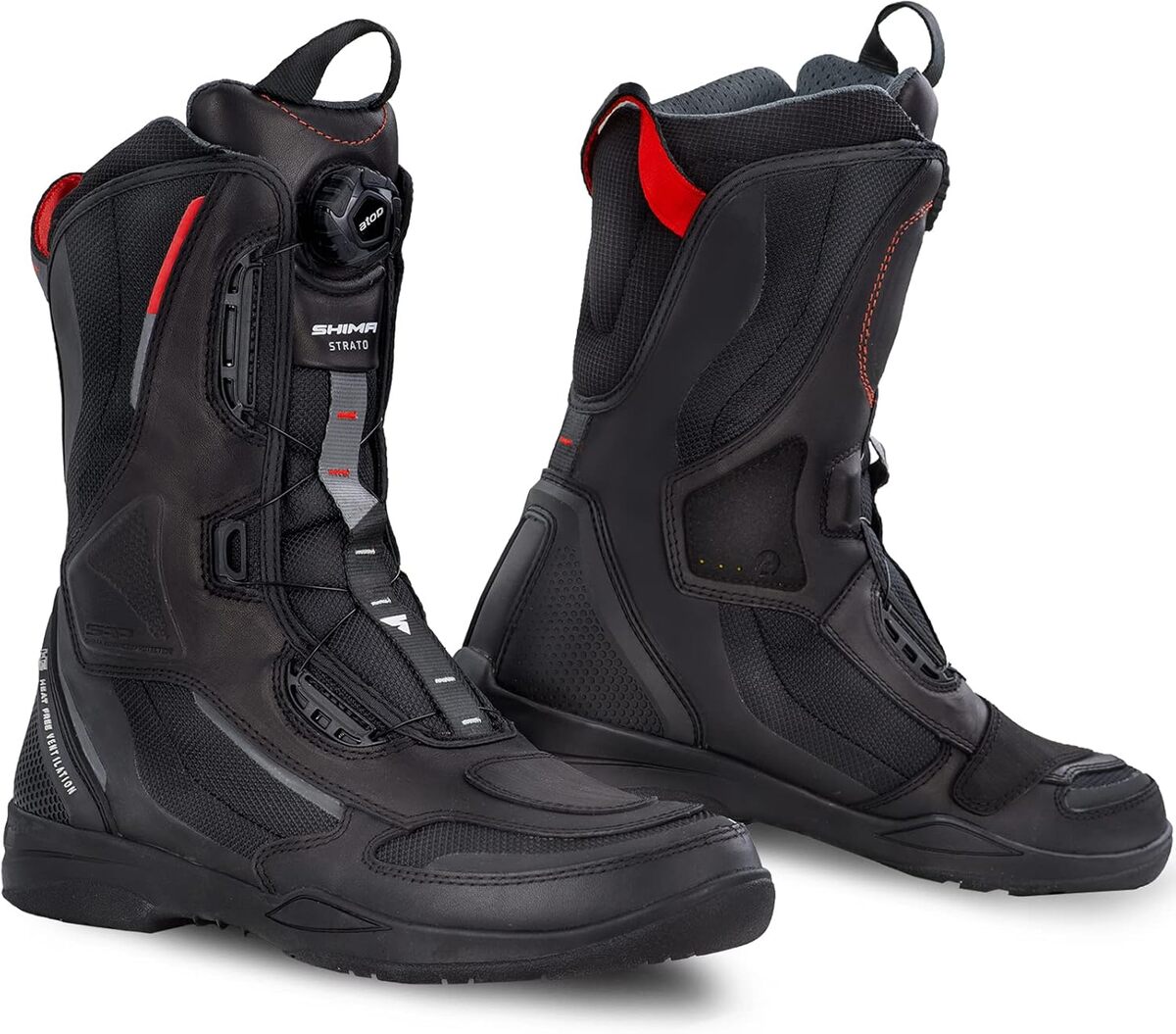 Bottes De Moto Renforcées En Cuir – Protection Talon Et Cheville, Antidérapantes Pour Scooter Et Moto