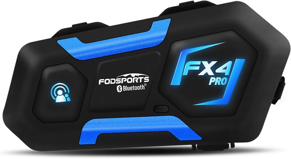 Test de l'intercom moto Fodsports FX4 Pro Bluetooth étanche IP65