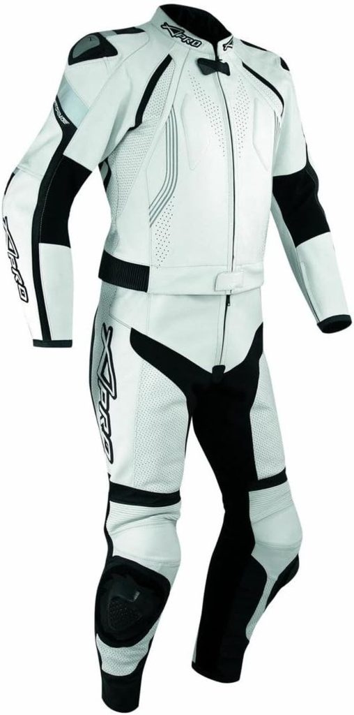 Avis sur la combinaison cuir blanc 50 de piste moto racing