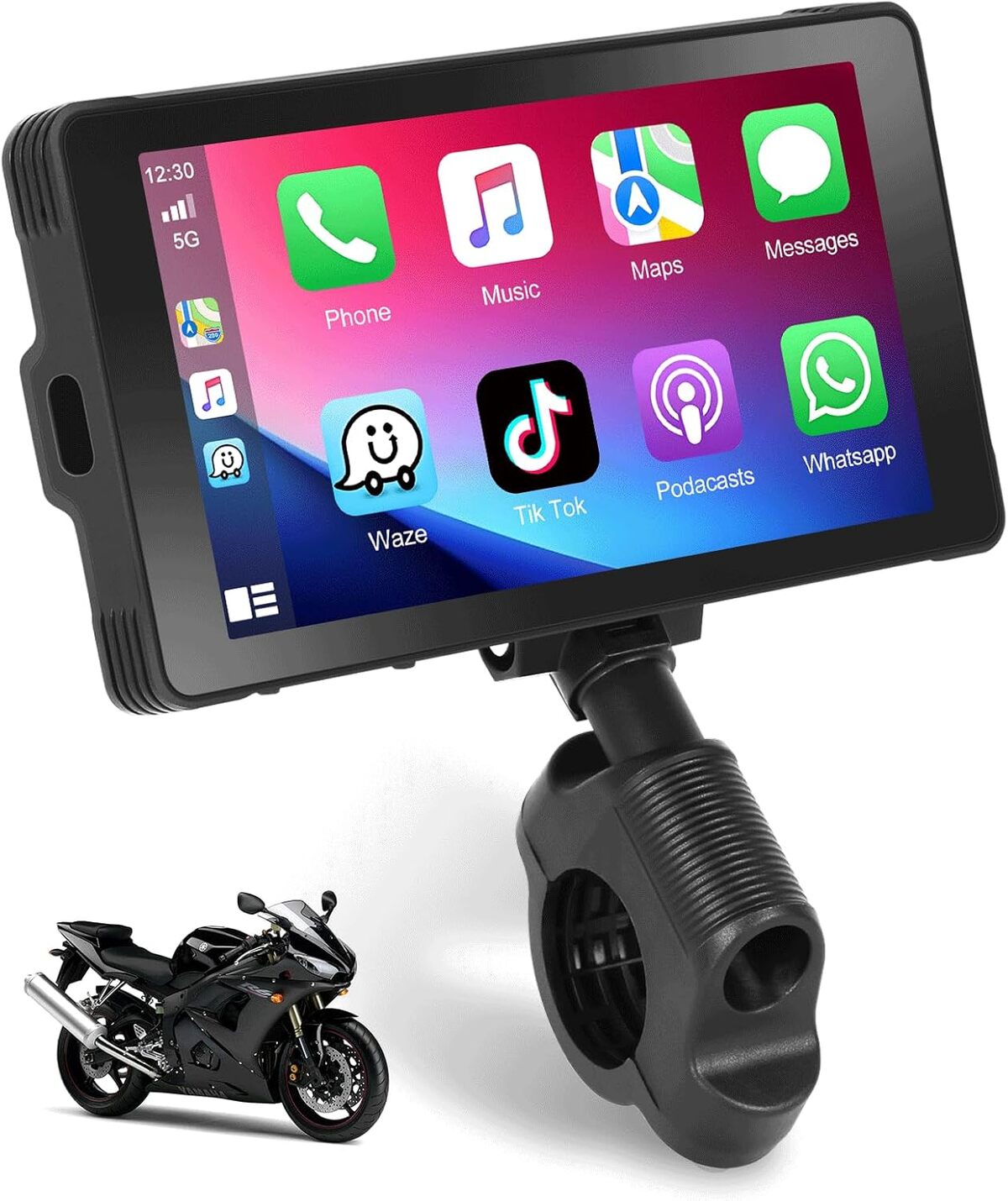 Test : autoradio moto podofo 5, 5 pouces avec carplay et bluetooth