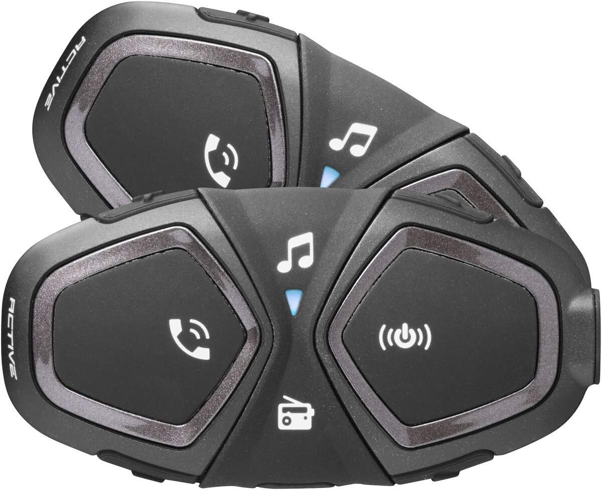 Test de l'interphone active - Dual paquet : système moto bluetooth 1.2 km