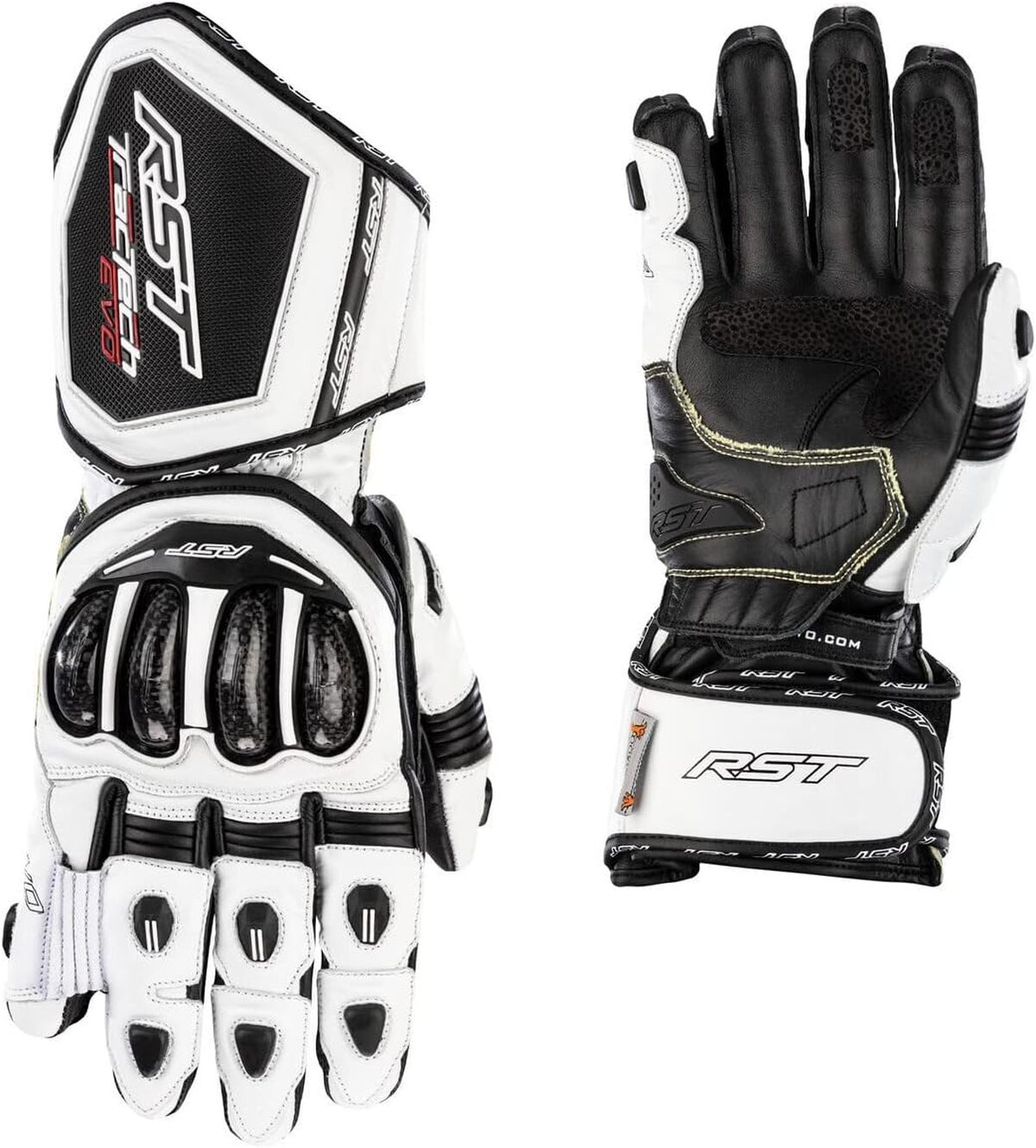 Test gants de moto RST Tractech Evo 4 (White/Black, xL)