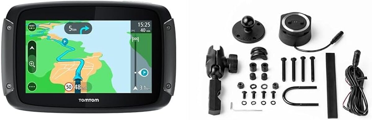 Test : tomTom GPS Moto Rider 50 - Cartographie Europe et kit fixation inclus