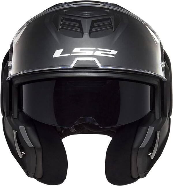 LS2, Casque modulable Moto ADVANT Noir Mat UCS + Intercom LS2 4X,