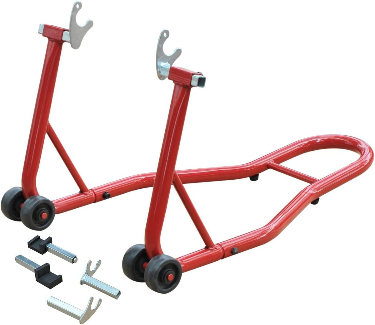 Test : support béquille moto HOMCOM arrière rouge et noir