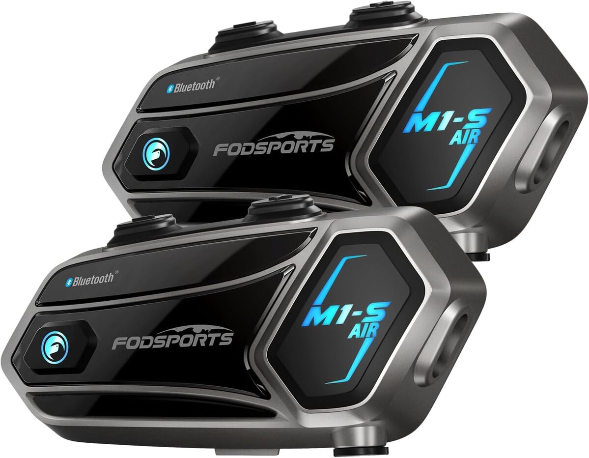 Test de l'intercom moto Fodsports M1-S Air : communication pratique à 4 casques
