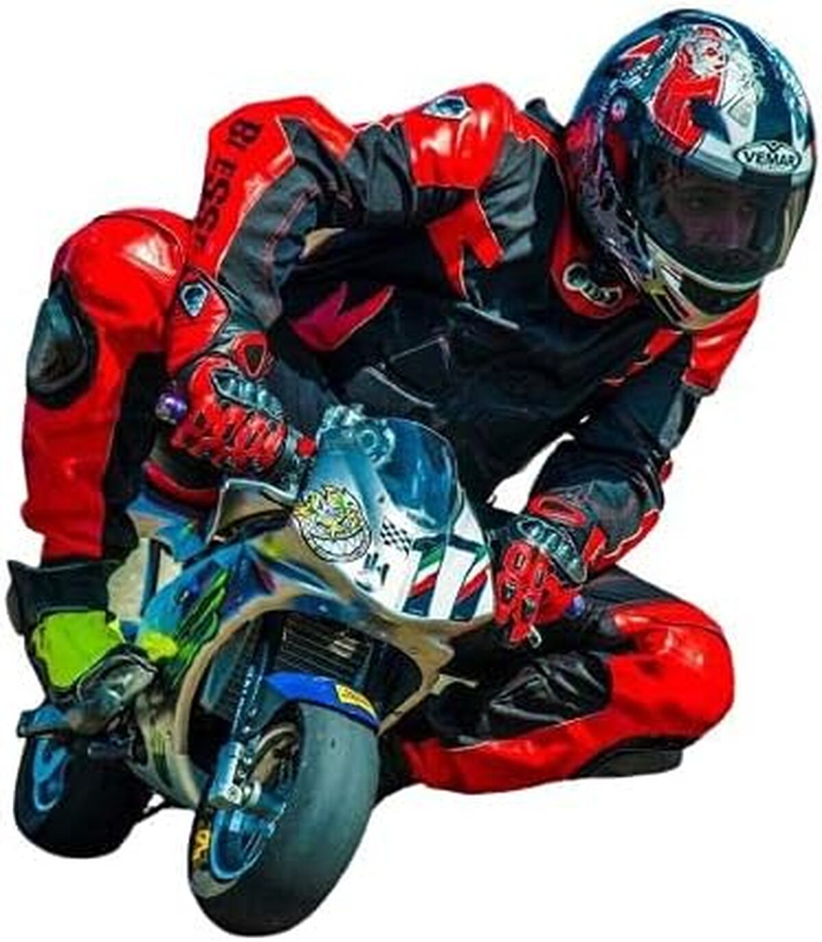 Test : combinaison mini moto Bi Esse enfant cuir Cordura rouge/Noir L