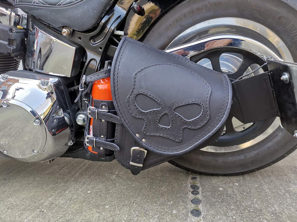 Test : sacoche latérale Orletanos Diablo Skull pour Harley Davidson 2018