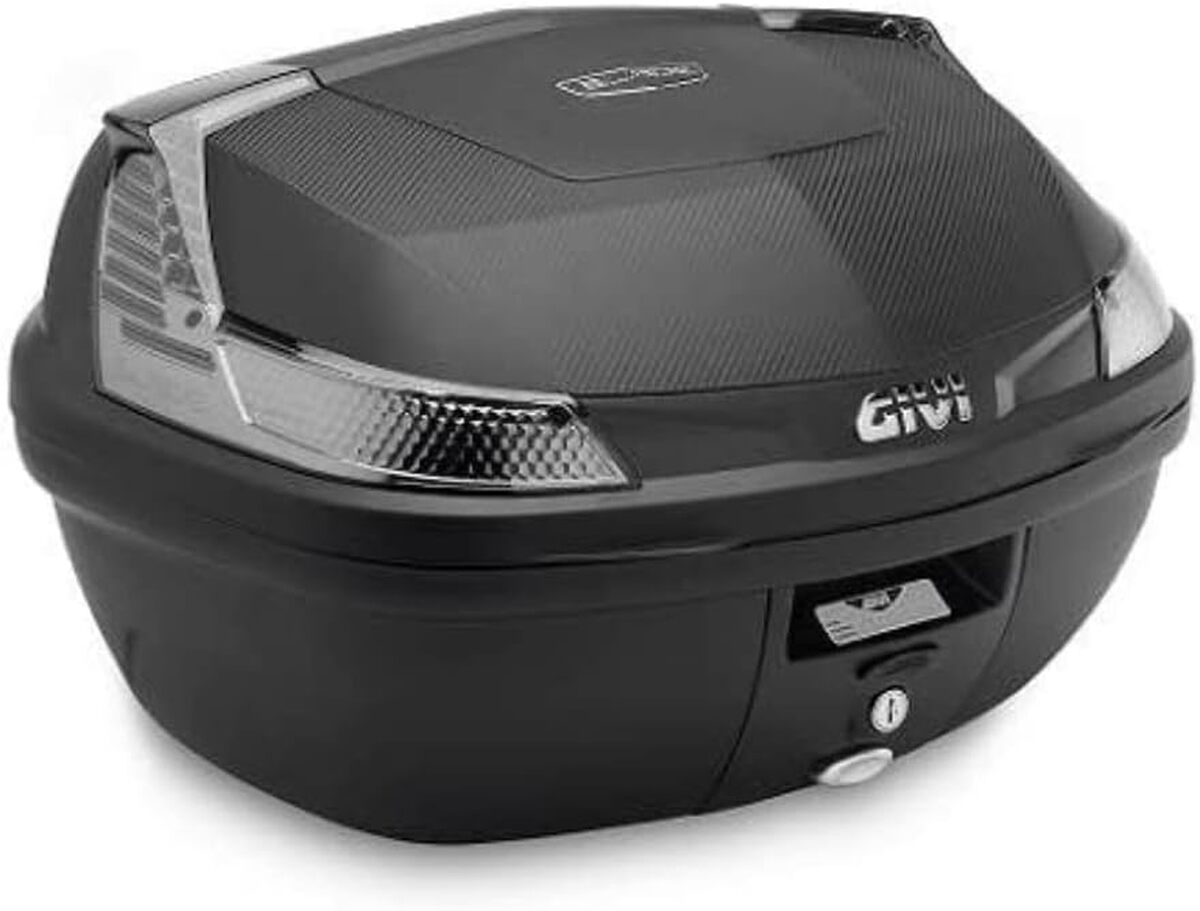Test du top case Givi B47NTML Blade Tech avec plaque carbon optik