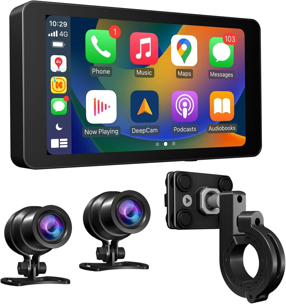 Test DeepMoto : caméra de tableau de bord moto avec Carplay et Android