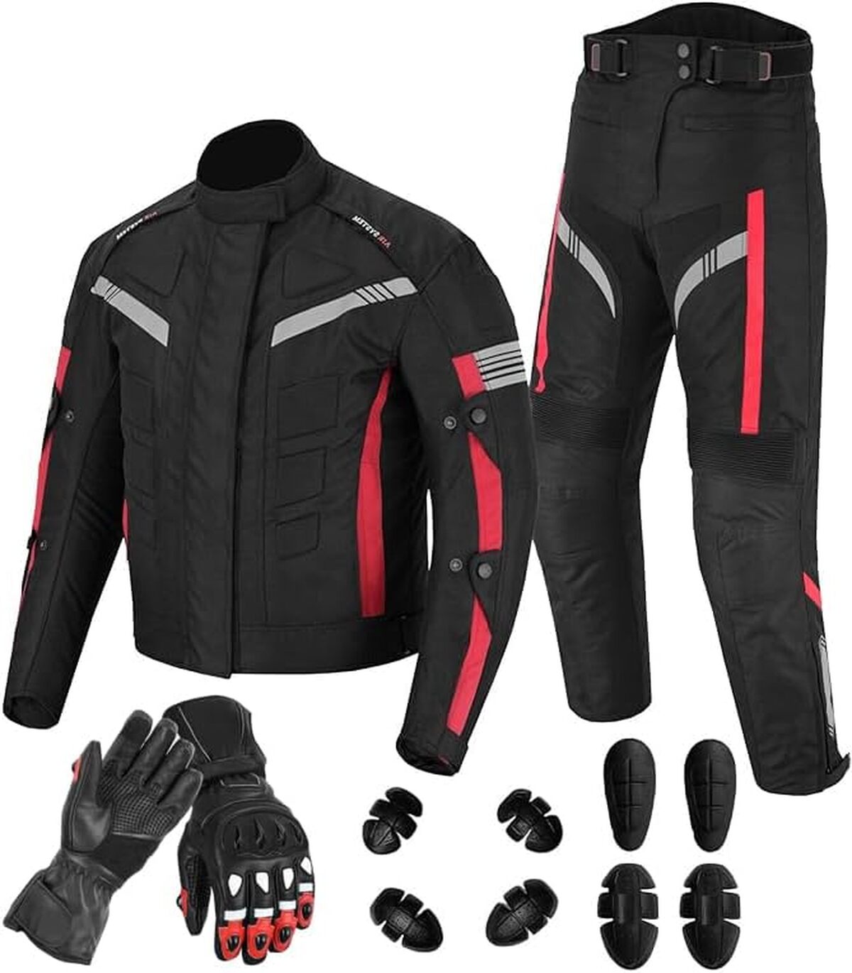 Test de la combinaison de moto imperméable 5XL rouge