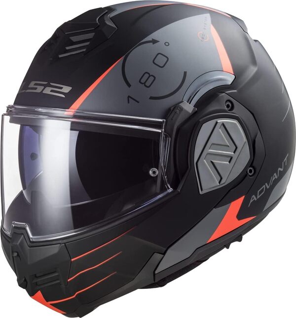 LS2, Casque Moto modulable ADVANT Codex, Mat Black Titanium,