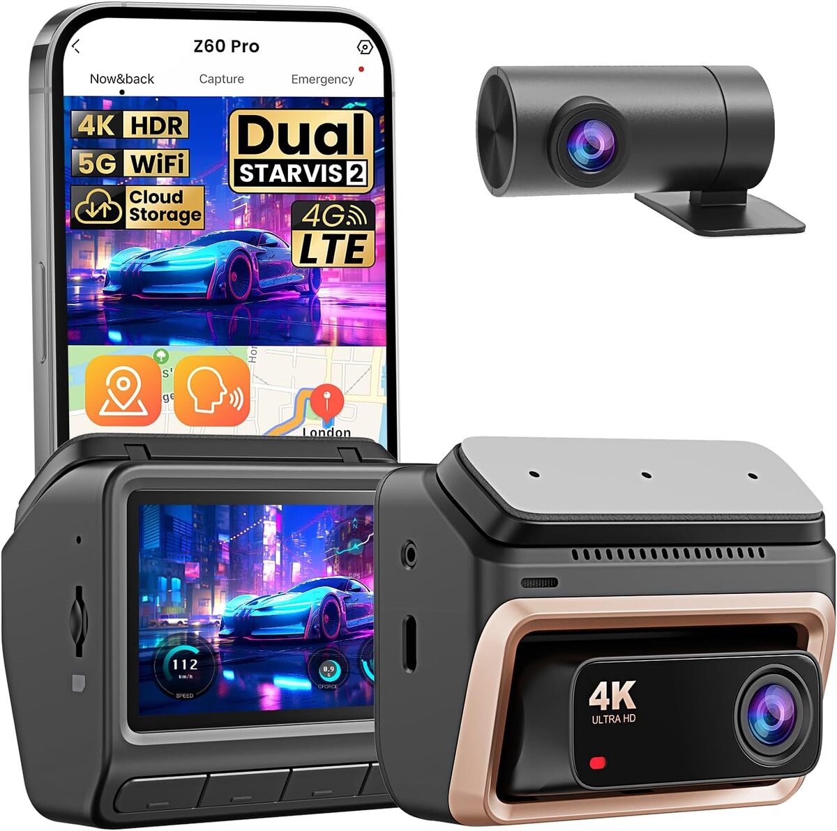 Test : dashcam DDPAI Z60 Pro, double caméra 4K et fonctionnalités avancées