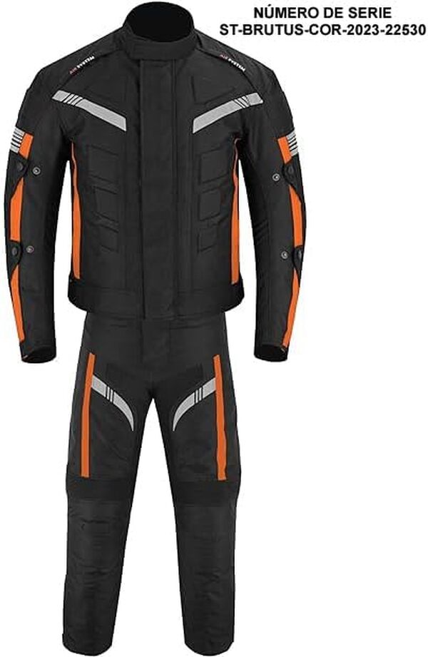 Veste de moto imperméable avec pantalon et bottes en Cordura blindée certifiée CE avec armure amovible