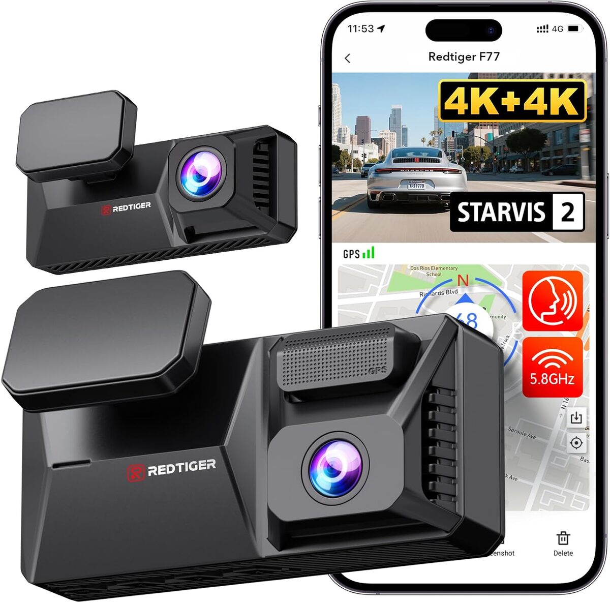 Test dashcam Redtiger F77 : double capteur STARVIS 2 et écran tactile 4