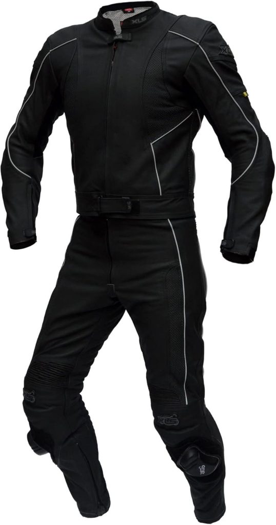 Test de la combinaison XLS en cuir 2 pièces noir mat