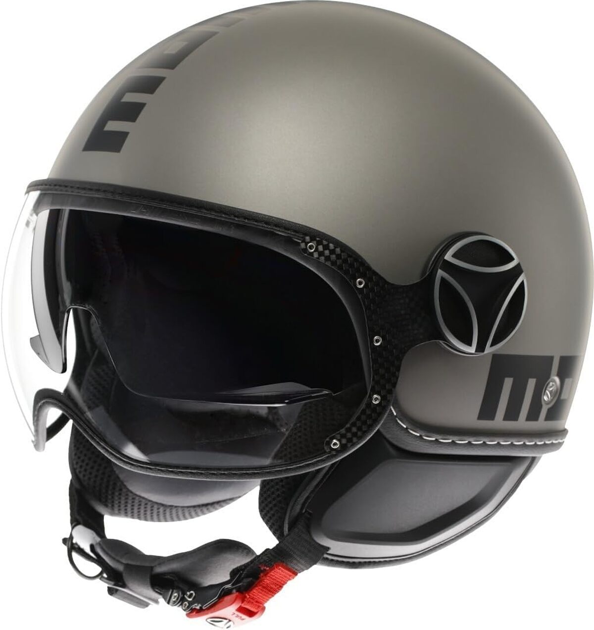 Test du casque moto jet MOMODESIGN FGTR Evo E2206 : double visière en matt titanium frost/black