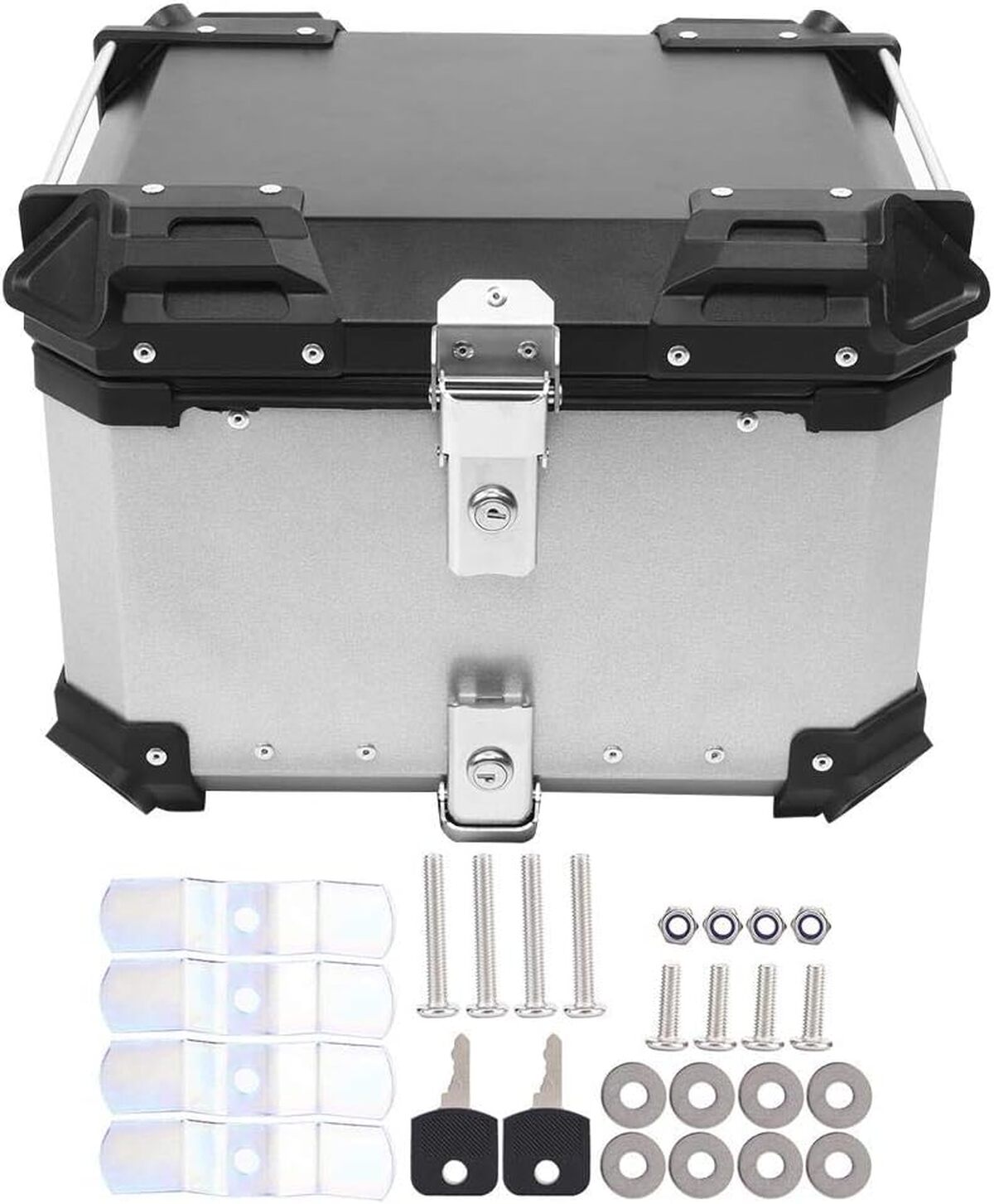 Test du coffre moto EBTOOLS 45L en aluminium argenté