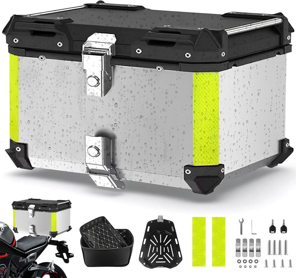 Test : topcase moto aluminium 80L étanche et antivol