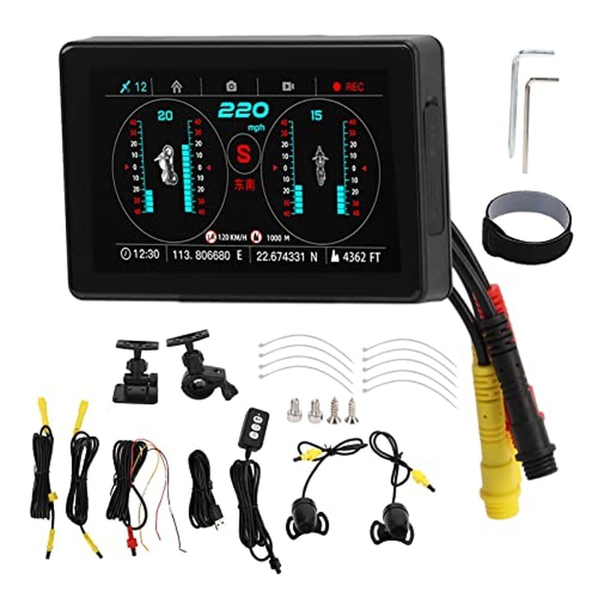 Test du moto DVR : compteur de vitesse GPS double lentille étanche